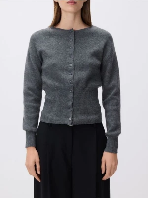 Reserved - Kardigan z domieszką wełny - szary