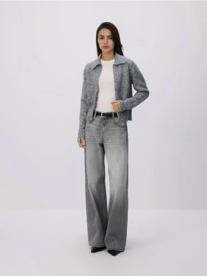 Reserved - Kardigan z domieszką wełny - szary