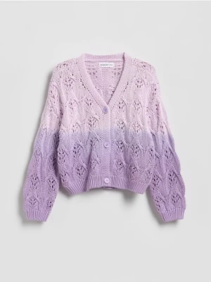 Reserved - Kardigan z efektem ombre - lawendowy