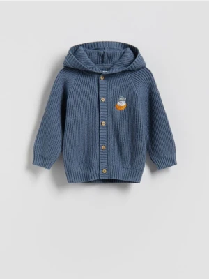 Reserved - Kardigan z kapturem - granatowy