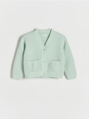 Zdjęcie produktu Reserved - Kardigan z kieszeniami - jasnozielony