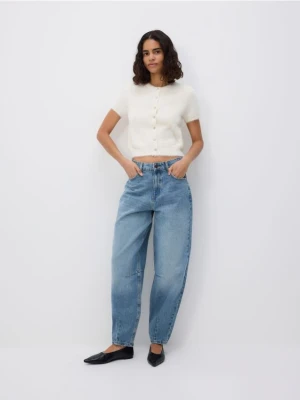 Reserved - Kardigan z krótkim rękawem - złamana biel