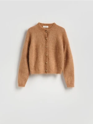 Reserved - Kardigan z moherem - brązowy