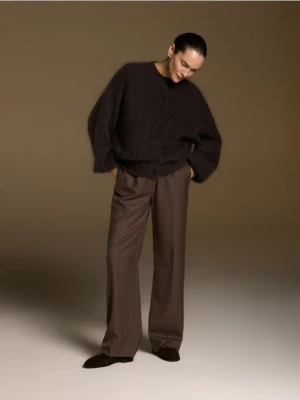 Reserved - Kardigan z moherem - ciemnoszary