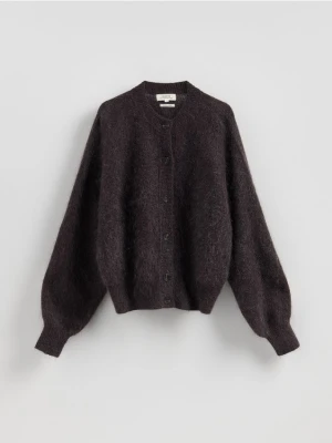 Reserved - Kardigan z moherem - ciemnoszary