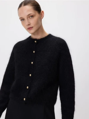 Reserved - Kardigan z moherem - czarny