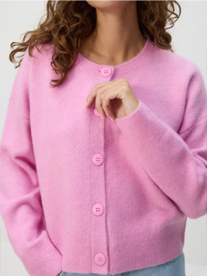 Reserved - Kardigan z obniżoną linią ramion - fioletowy