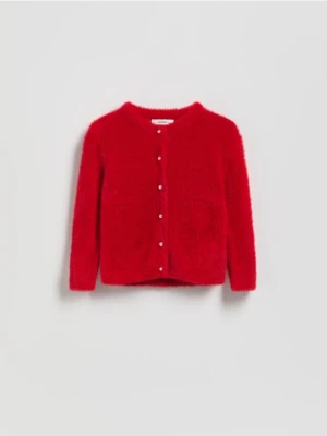 Reserved - Kardigan z ozdobnymi guzikami - czerwony