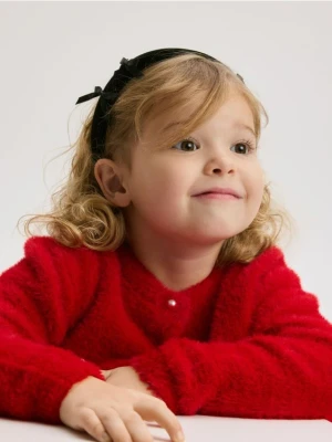 Reserved - Kardigan z ozdobnymi guzikami - czerwony