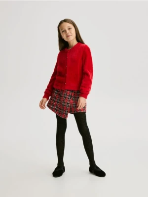 Reserved - Kardigan z ozdobnymi guzikami - czerwony