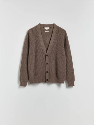 Reserved - Kardigan z wełną - brązowy