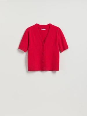 Reserved - Kardigan z wełną - czerwony