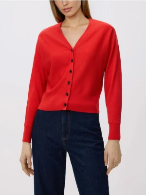 Reserved - Kardigan z wełną - czerwony