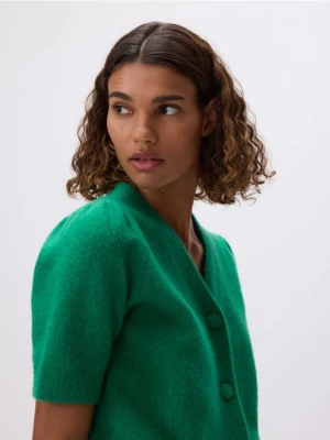 Reserved - Kardigan z wełną - zielony