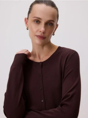 Reserved - Kardigan z wiskozą - brązowy