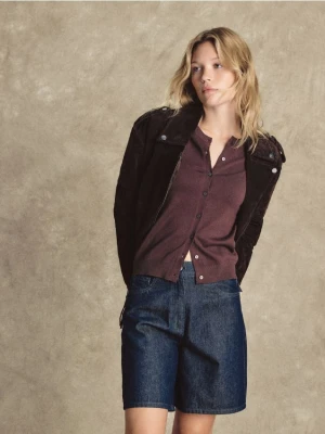 Reserved - Kardigan z wiskozą - brązowy