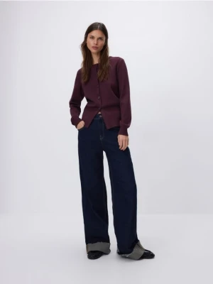Reserved - Kardigan z wiskozą - burgundowy