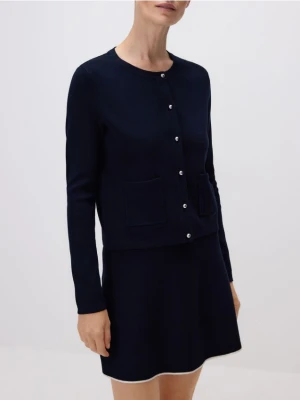 Reserved - Kardigan z wiskozą - granatowy