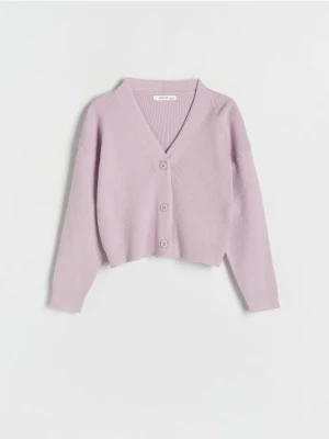 Reserved - Kardigan z wiskozą - lawendowy
