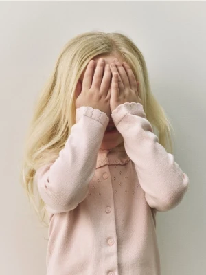 Reserved - Kardigan z wiskozą - pastelowy róż