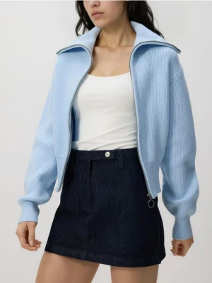 Reserved - Kardigan z zapięciem na zamek - jasnoniebieski