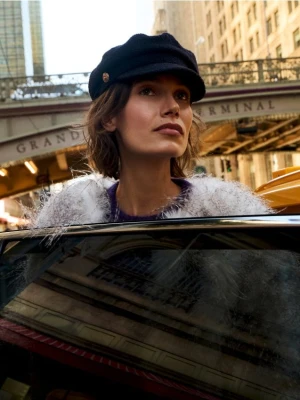 Reserved - Kaszkiet z wełną - czarny