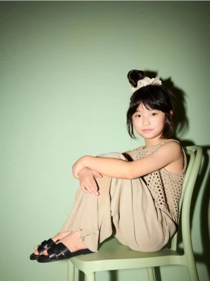 Reserved - Klapki z imitacji skóry - czarny