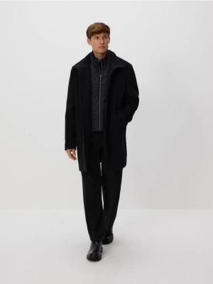 Zdjęcie produktu Reserved - Klasyczny płaszcz z wełną - czarny