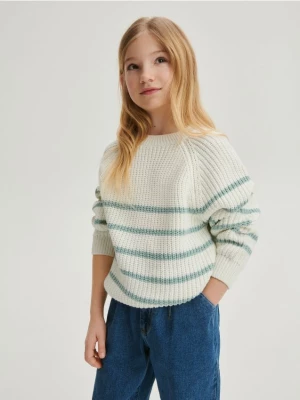 Reserved - Klasyczny sweter w paski - wielobarwny