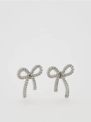 Reserved - Kolczyki kokardki - srebrny