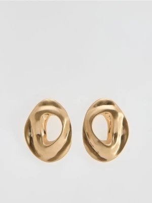 Reserved - Kolczyki o nieregularnym kształcie - złoty