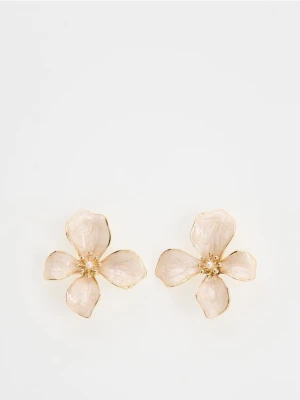Zdjęcie produktu Reserved - Kolczyki w kształcie kwiatów - kremowy