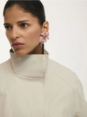 Reserved - Kolczyki w kształcie kwiatów - różowy