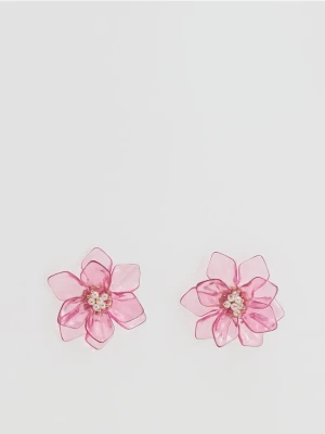 Reserved - Kolczyki w kształcie kwiatów - różowy