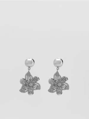 Reserved - Kolczyki w kształcie kwiatów - srebrny
