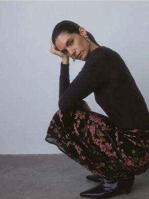 Reserved - Kolczyki w kształcie kwiatów - złoty