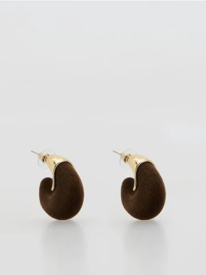 Reserved - Kolczyki w kształcie łezki - ciemnobrązowy