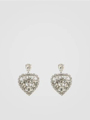 Reserved - Kolczyki w kształcie serca - srebrny