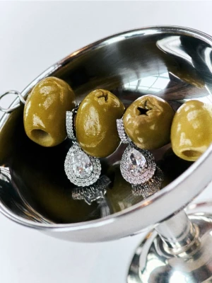 Reserved - Kolczyki z cyrkoniami - srebrny