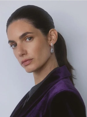 Reserved - Kolczyki z cyrkoniami - srebrny