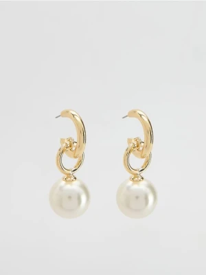 Reserved - Kolczyki z imitacją pereł - biały