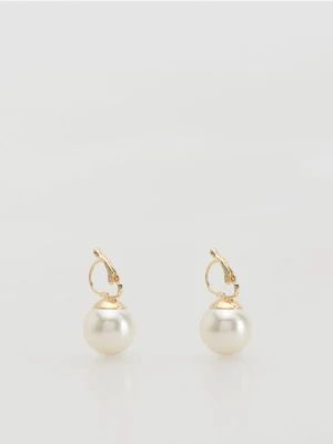 Reserved - Kolczyki z imitacją perły - biały