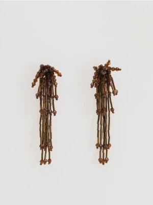 Reserved - Kolczyki z koralikami - brązowy