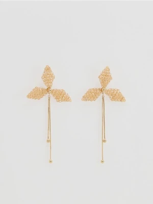 Reserved - Kolczyki z koralikami - kremowy