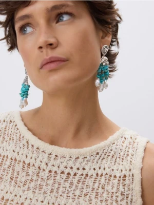 Reserved - Kolczyki z koralikami - wielobarwny