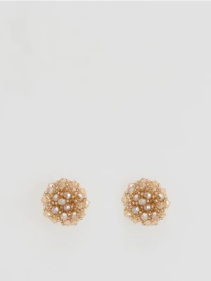 Reserved - Kolczyki z kulkami - beżowy