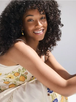 Reserved - Kolczyki z motywem cytryn - wielobarwny