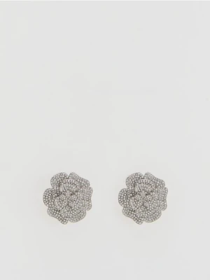 Reserved - Kolczyki z motywem kwiatów - srebrny