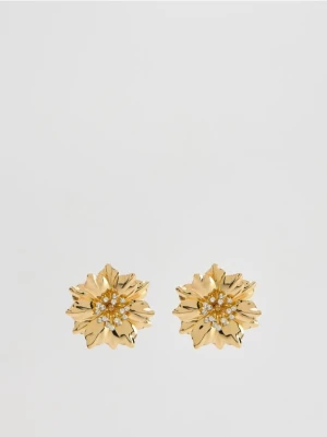 Reserved - Kolczyki z motywem kwiatów - złoty