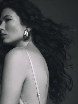 Reserved - Kolczyki z naturalnymi kamieniami - ciemnobrązowy